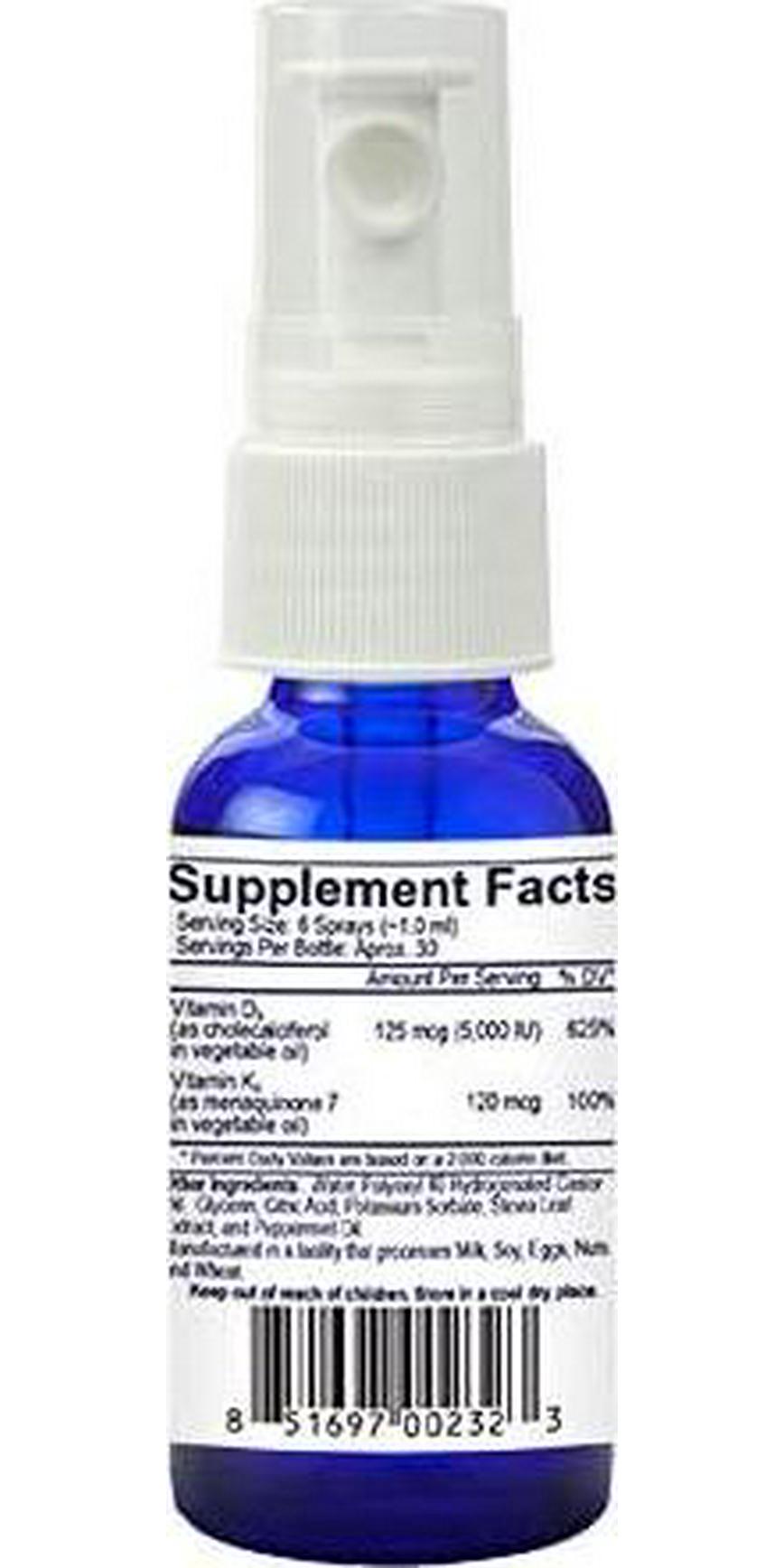 Carefast NanoCelle D3 5000 IU K2 120 MCG Vitamin Liquid Spray - Advanced Nano Complex for Enhanced Absorption and Bioavailability - Increases Calcium and Supports Bone Health - Vegan Supplement