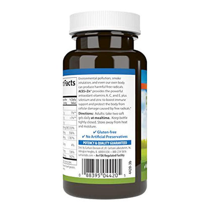 Carlson - ACES + Zn, Vitamins A, C, E + Selenium and Zinc, Cellular Health and Immune Support, Antioxidant, 60 Softgels