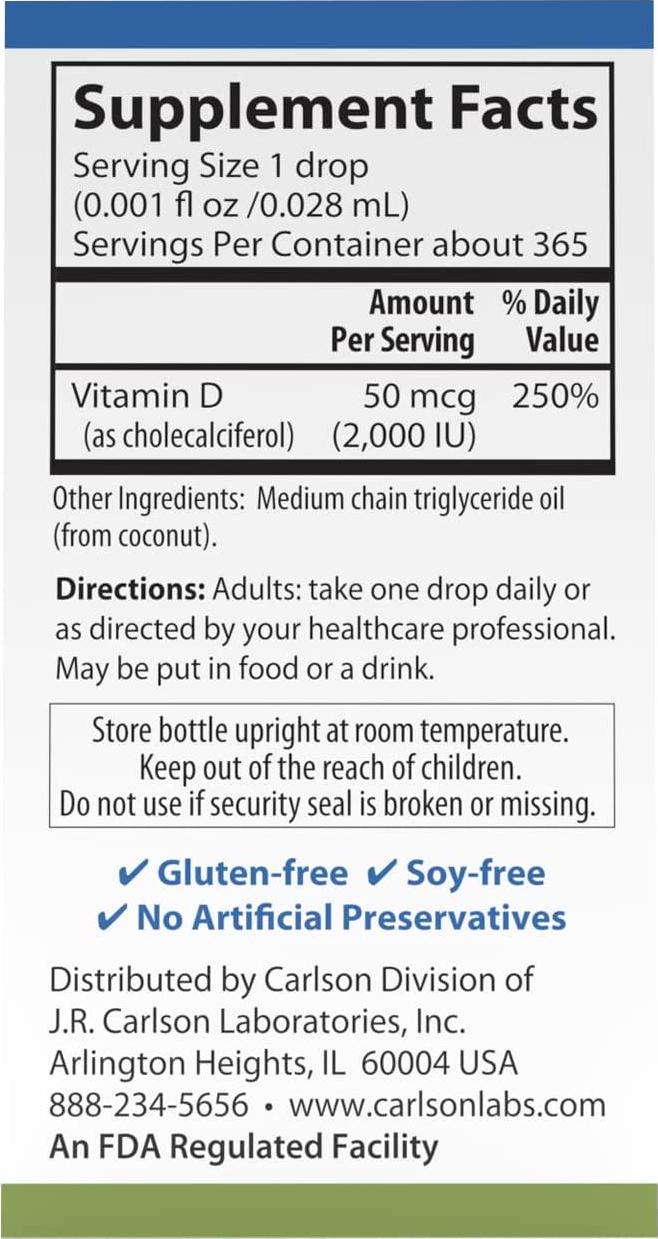Carlson Carlson Super Daily D3 2000IU 0.35floz
