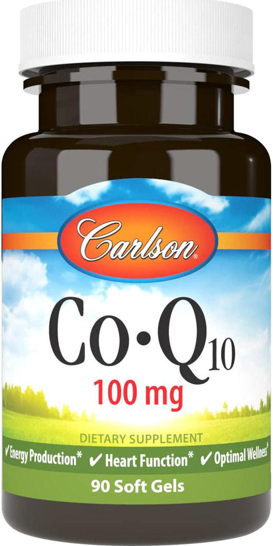 Carlson - Co-Q10, 100 mg, Energy Production and Heart Function, 90 Softgels