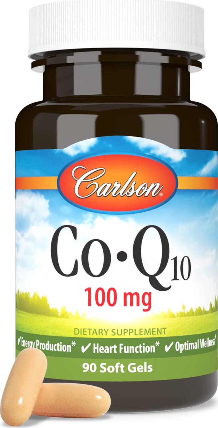 Carlson - Co-Q10, 100 mg, Energy Production and Heart Function, 90 Softgels