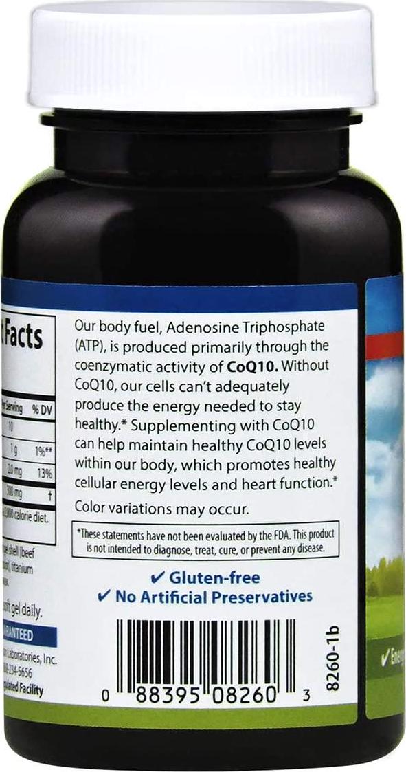 Carlson - Co-Q10, 300 mg of CoEnzyme Q10, Promotes Normal Energy Production and Heart Function, 30 soft gels
