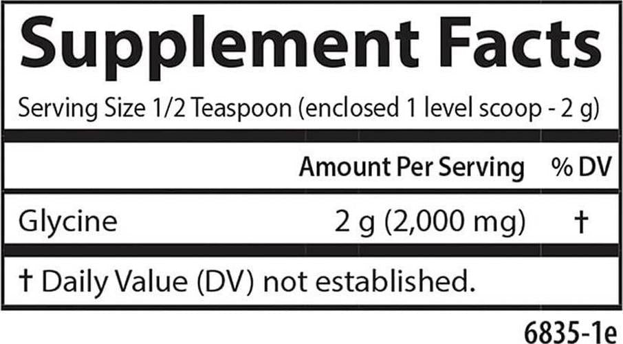 Carlson - Glycine Powder, 2000 mg Glycine, Amino Acid Powder, Energy Production, Muscle Development Powder, Glycine Supplement Powder, 3.53 oz (100 g)