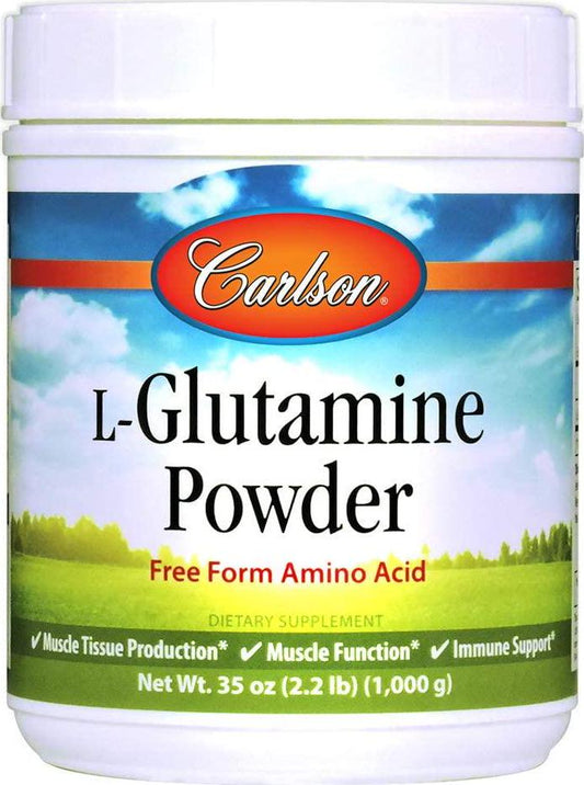 Carlson - L-Glutamine Powder, Free-Form Amino Acid, 3 g, Muscle Tissue Production and Function, Immune Support, 35 oz (1000 g)