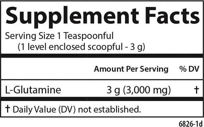 Carlson - L-Glutamine Powder, Free-Form Amino Acid, 3 g, Muscle Tissue Production and Function, Immune Support, 35 oz (1000 g)
