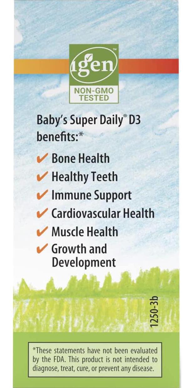 Carlson Labs Super Daily D3 for Baby 400IU Supplement, 0.35 Fluid Ounce