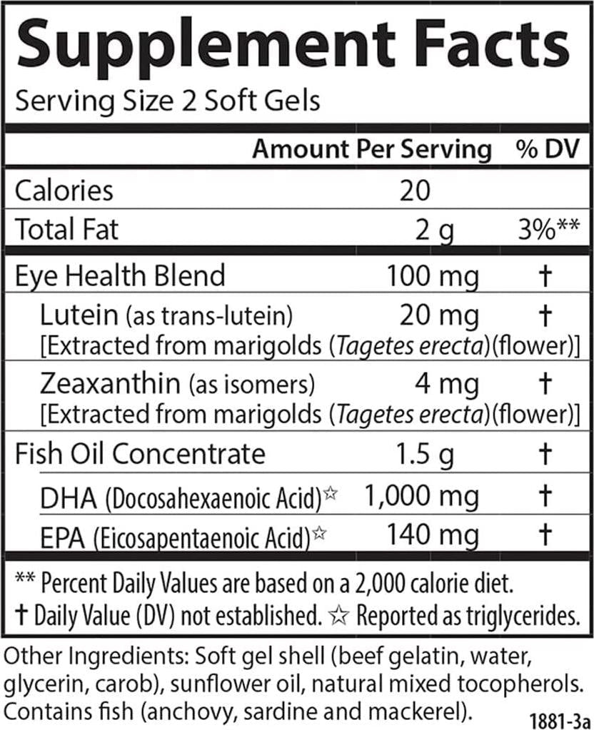 Carlson Labs - Super DHA plus Lutein - 60 Softgels
