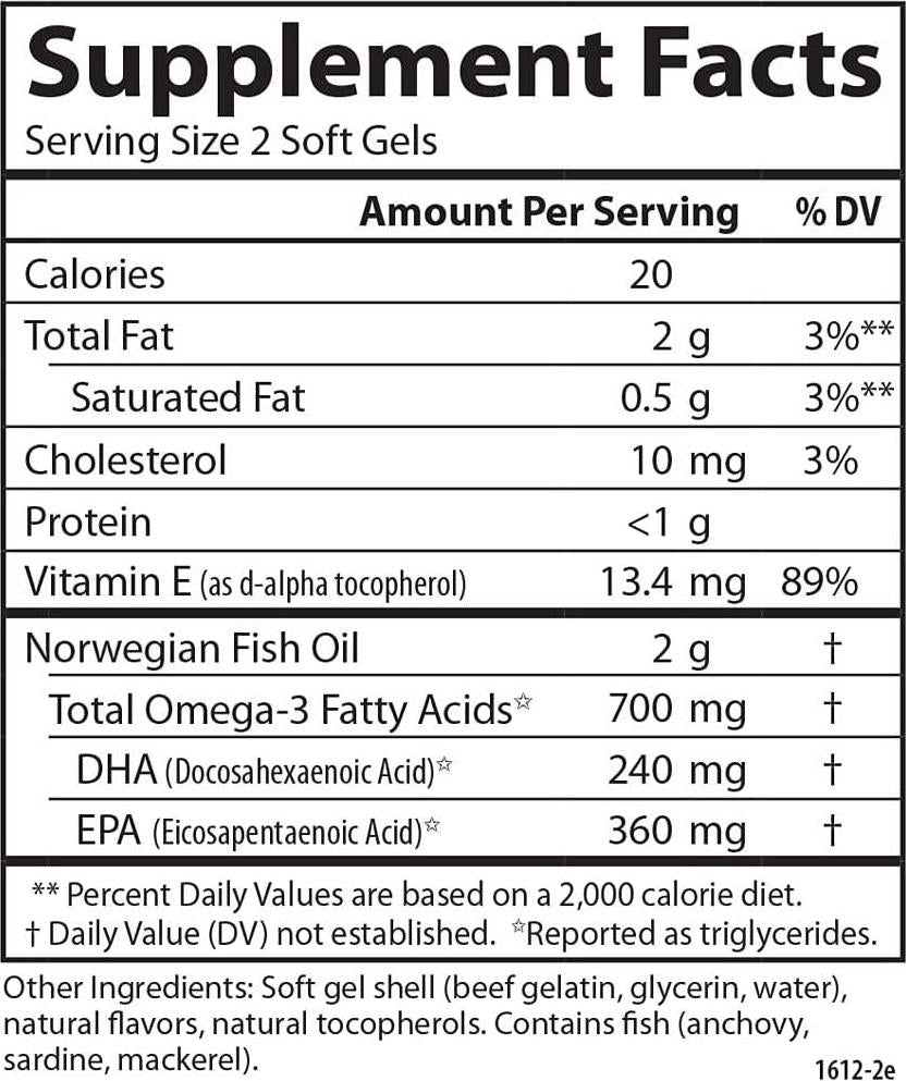 Carlson - Teen's Smart Catch, 700 mg Omega-3s, Cognitive Development, Brain Function and Vision Support, Lemon, 180 Softgels