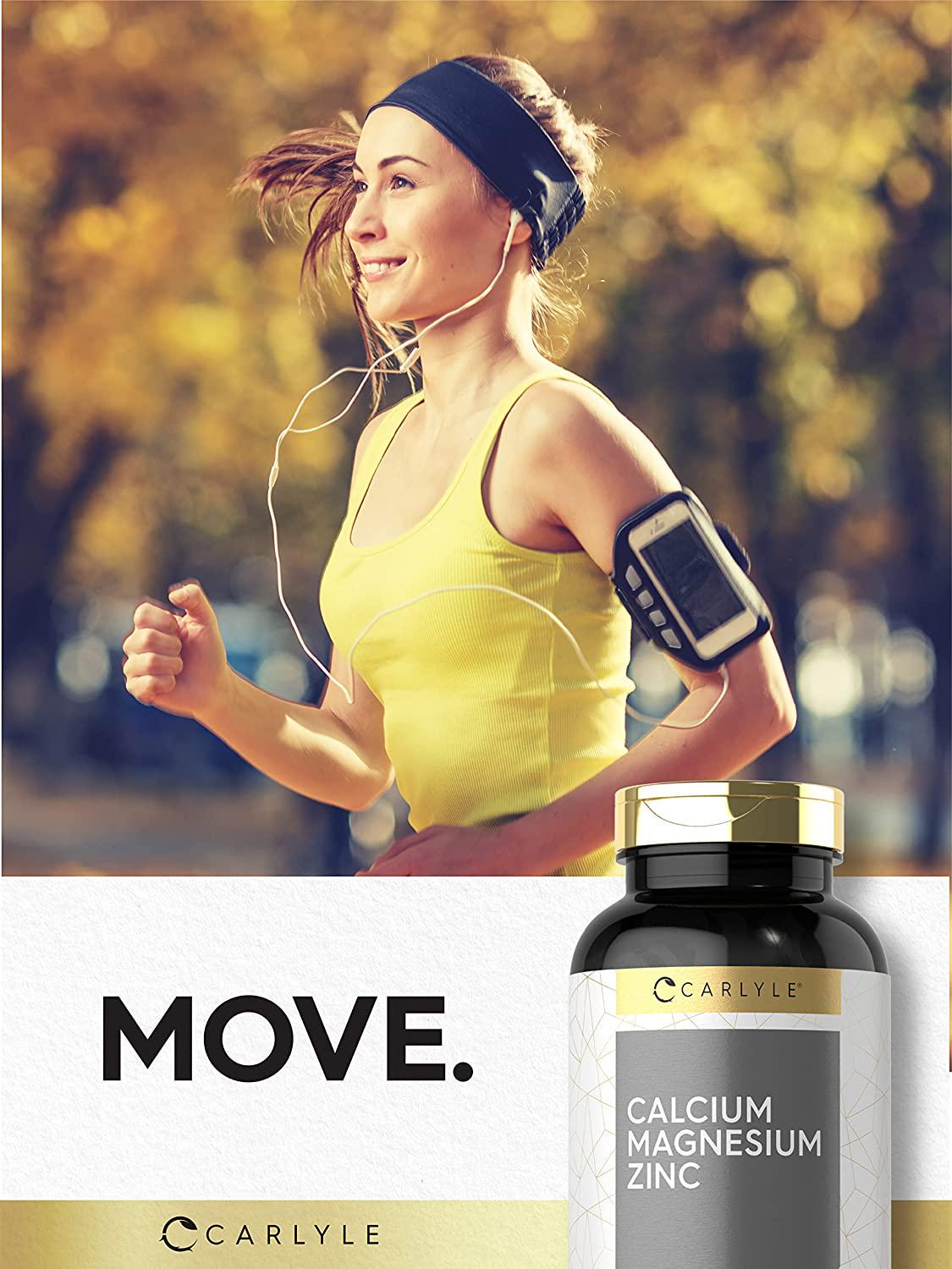 Carlyle Calcium Magnesium Zinc | 400 Caplets | Vegetarian, Non-GMO, Gluten Free Supplement