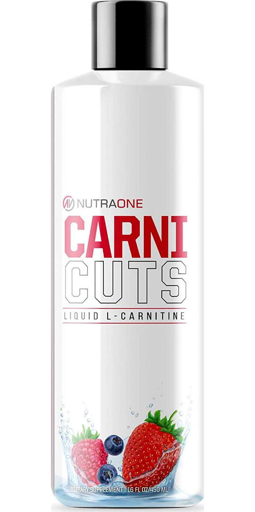 Carnicuts L-Carnitine Liquid Supplement by NutraOne Weight Management, Stimulant Free Metabolic Aid (Berry Blast - 32 Servings)
