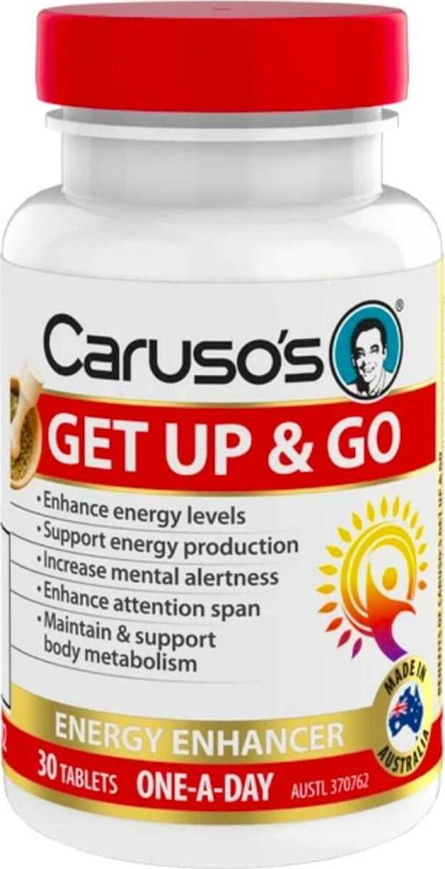 Caruso&#039;s Natural Health Get Up and Go 30 Tablets