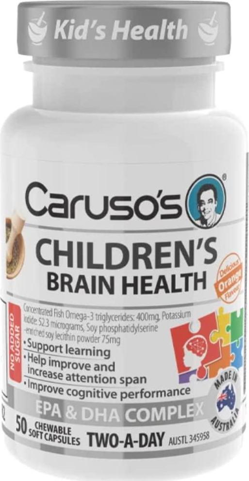 Caruso&#039;s Natural Health Children&#039;s Brain Health 50 Capsules