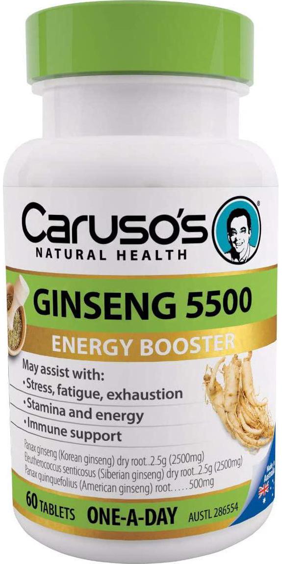 Caruso's Ginseng 5500 Energy Booster 60 Tablets