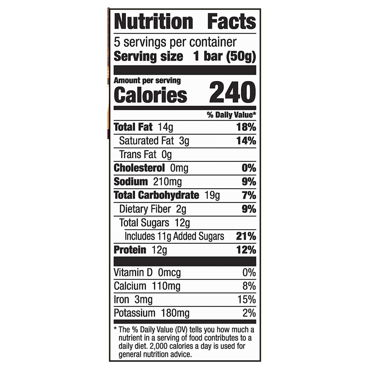 Cascadian Farm Organic Peanut Butter Chocolate Chip Protein Bars, 1.77 oz, 5 ct
