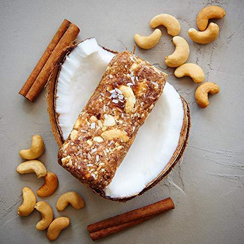 Cashew Cinnamon Bar- Organic, Paleo, Gluten Free and Raw by Mammoth Bar, 10-12g Protein, 1.8 Oz. Bar (10 Bars)