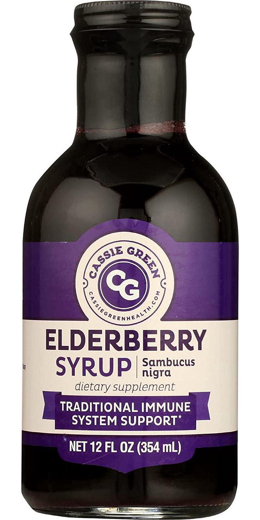 Cassie Green Health Elderberry Syrup, 12 FZ