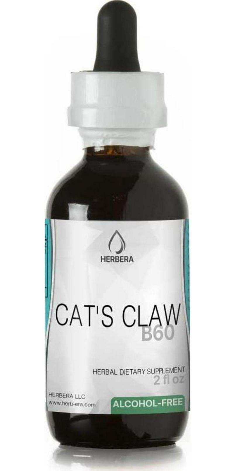 Cat's Claw B60 Alcohol-Free Herbal Extract Tincture, Super-Concentrated Organic Cat's Claw (Uncaria Tomentosa) (2 fl oz)