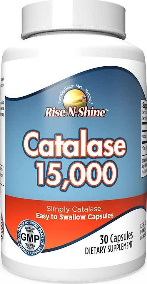 Catalase 15,000-3 Bottles- 3 Month Supply -Pure Catalase Only Antioxidant Enzyme - Small Acid Resistant Capsule