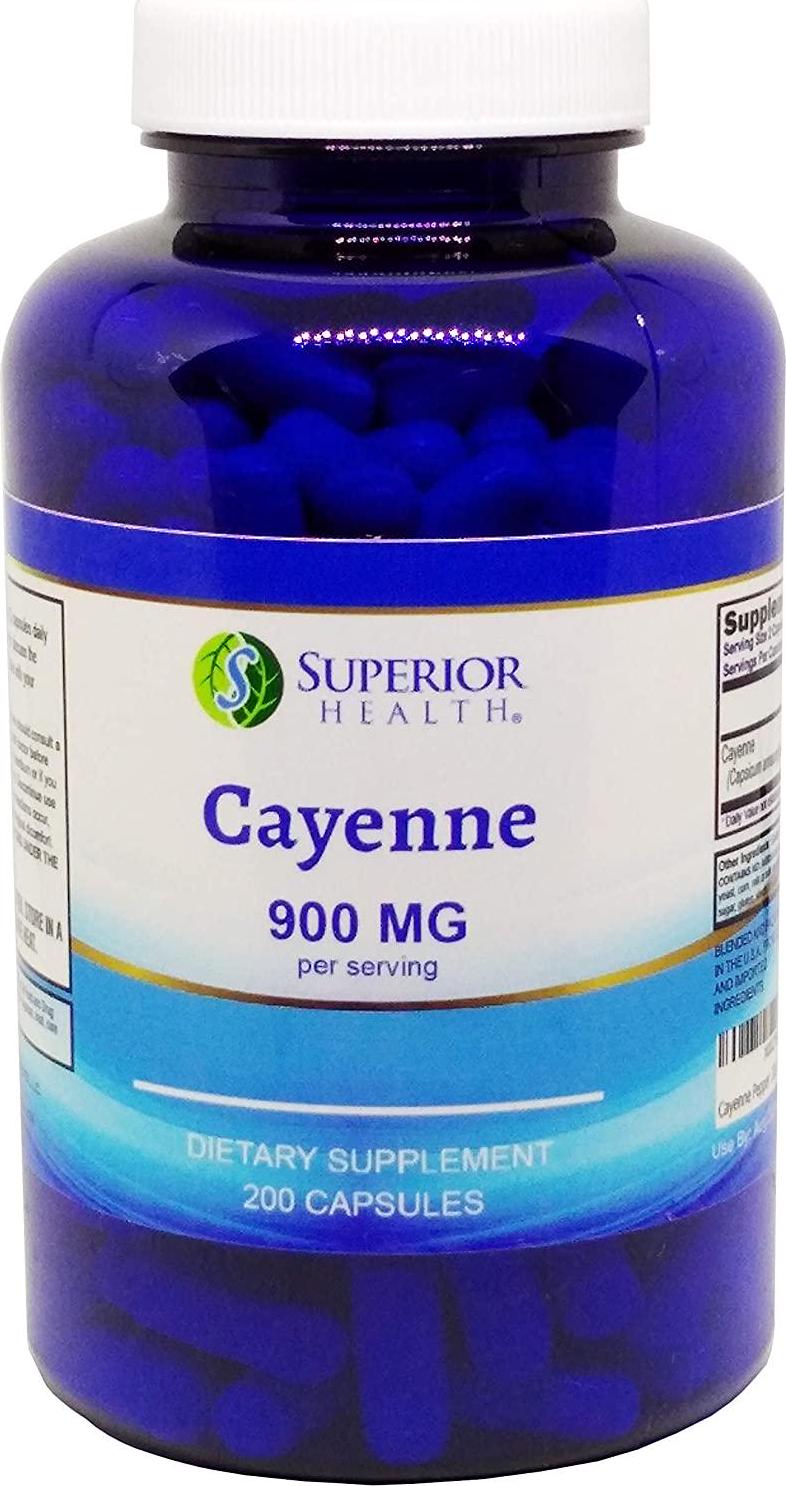 Cayenne Pepper Capsules 900mg Serving