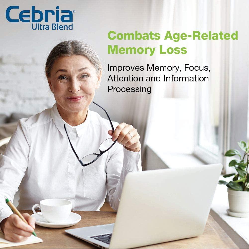 Cebria Ultra Blend | Brain Memory Supplement for Men, Women and Seniors – Safe and Effective | Made with Non-GMO Ingredients | 1 Month Supply