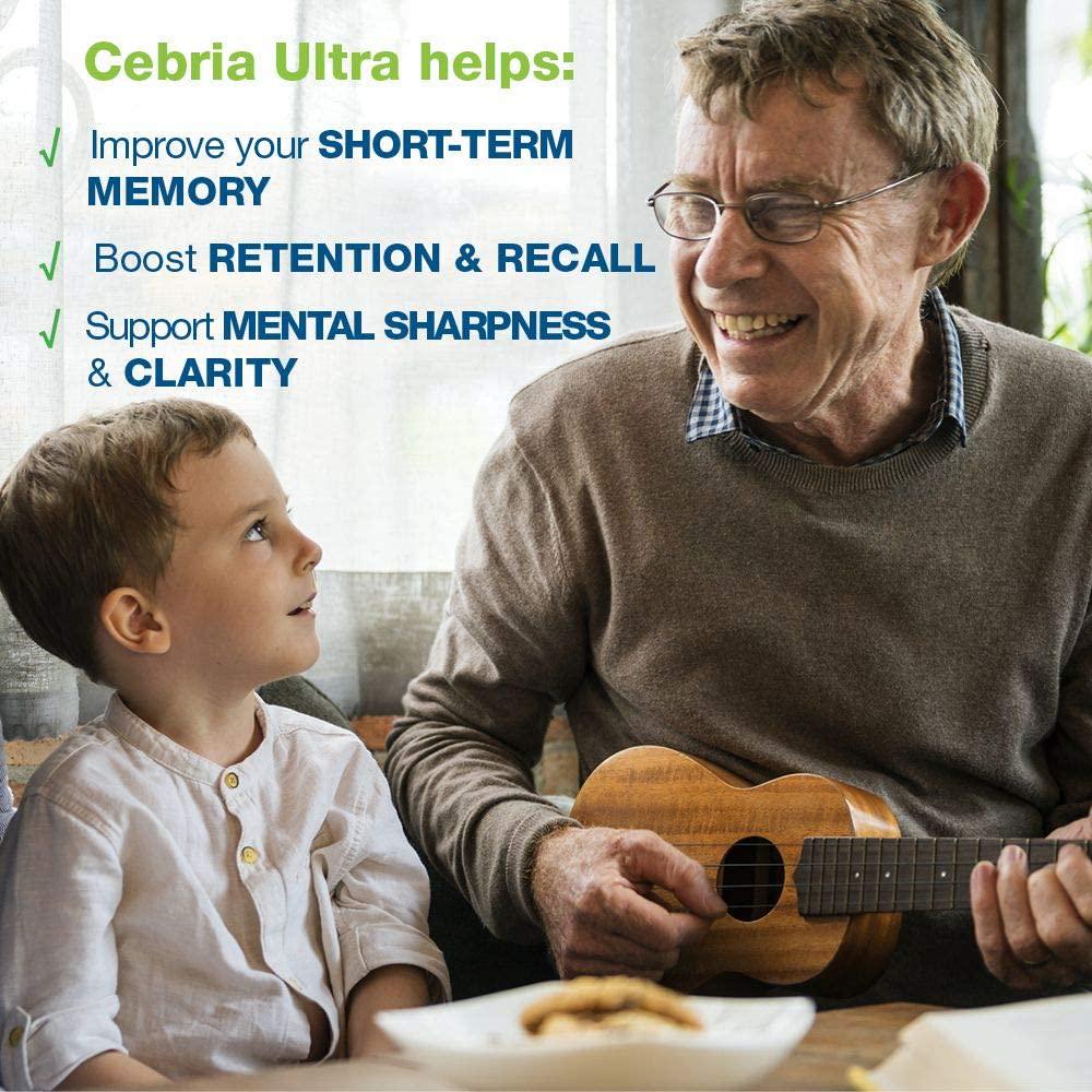 Cebria Ultra Blend | Brain Memory Supplement for Men, Women and Seniors – Safe and Effective | Made with Non-GMO Ingredients | 1 Month Supply