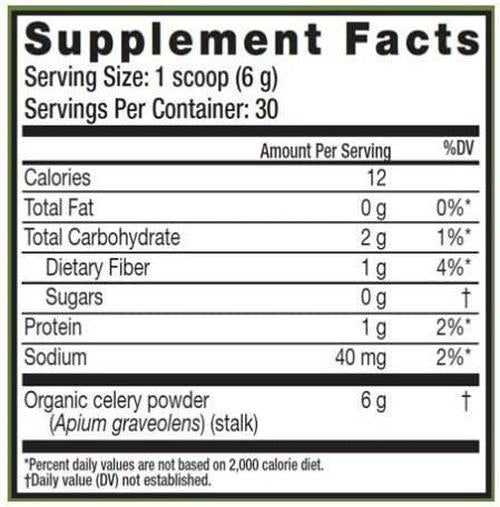 Celery Juice Organic Whole Food Powder, Unflavored, 6.35 oz