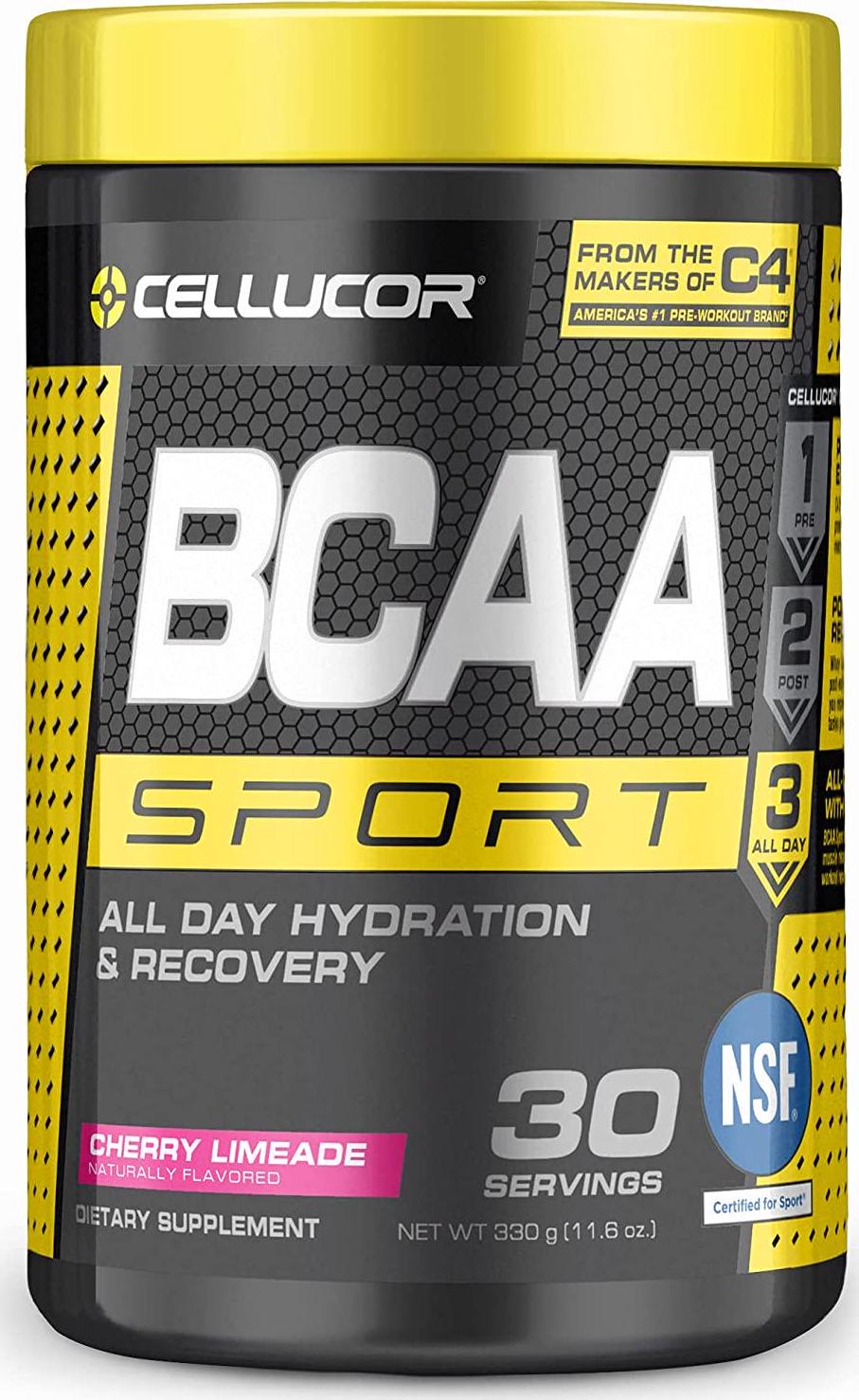 Cellucor BCAA Sport, BCAA Powder Sports Drink for Hydration and Recovery, Cherry Limeade, 30 Servings