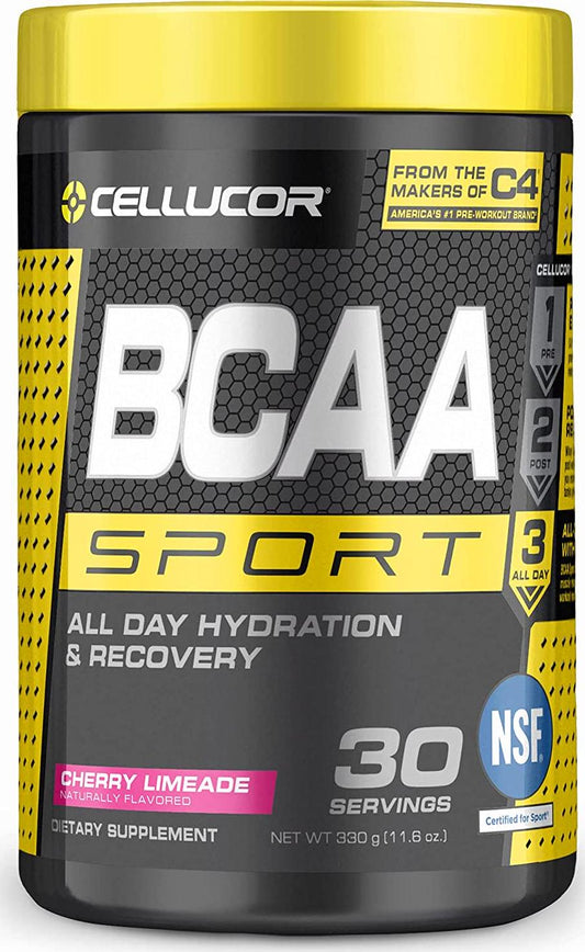 Cellucor BCAA Sport, BCAA Powder Sports Drink for Hydration and Recovery, Cherry Limeade, 30 Servings