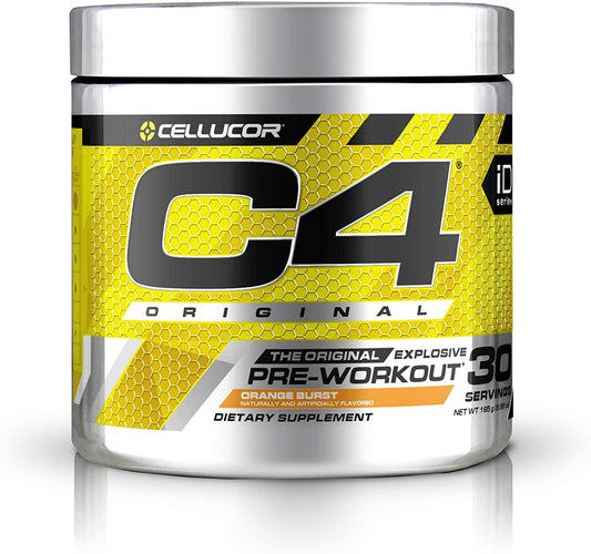 Cellucor, C4 Original Explosive Pre-Workout Supplement, Orange Burst, 30 Servings