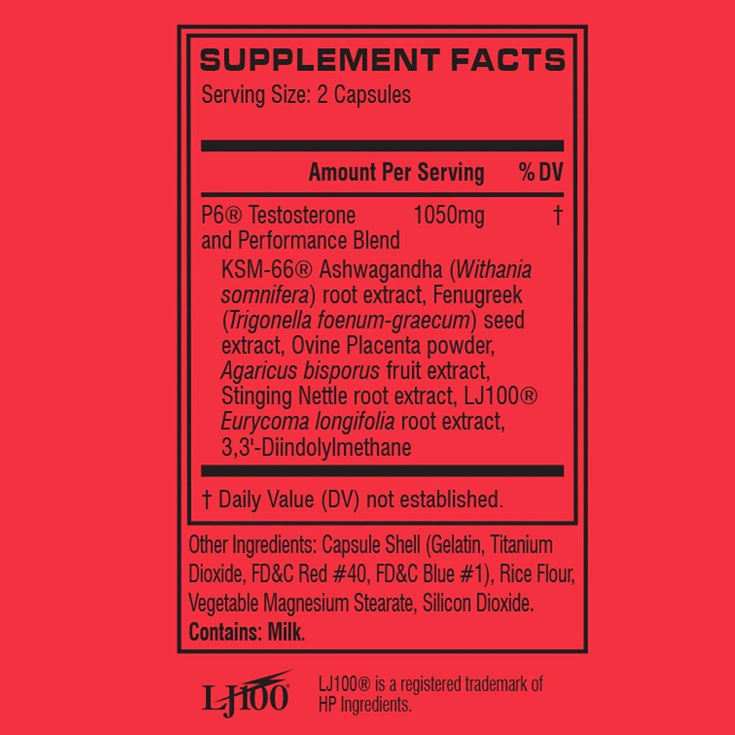 Cellucor, P6 Original, Ergogenic Testosterone Support, 180 Capsules