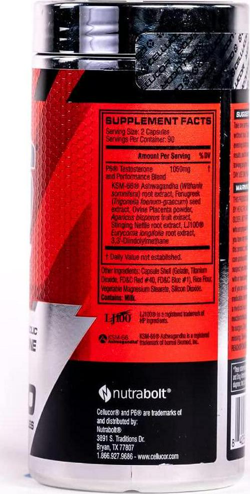 Cellucor, P6 Original, Ergogenic Testosterone Support, 180 Capsules