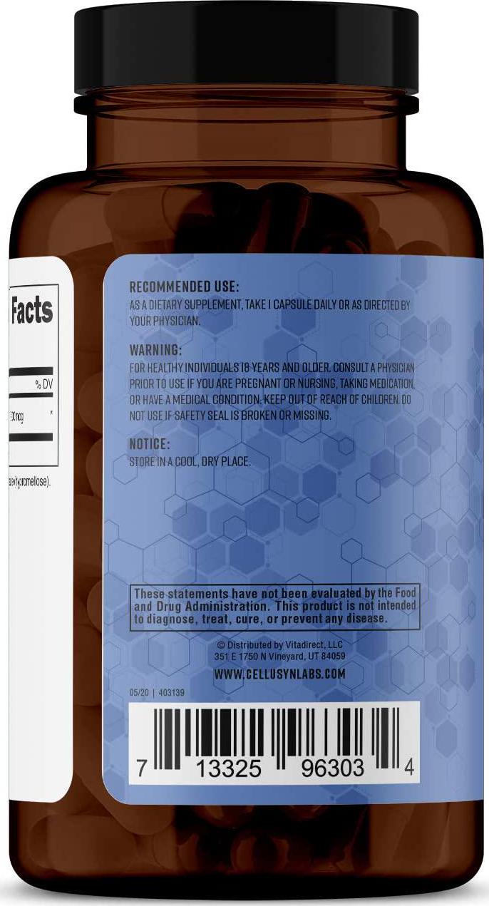 Cellusyn Labs Huperzine-A 180 Capsules - 200 MCG of Huperzine-A Extract Per Serving