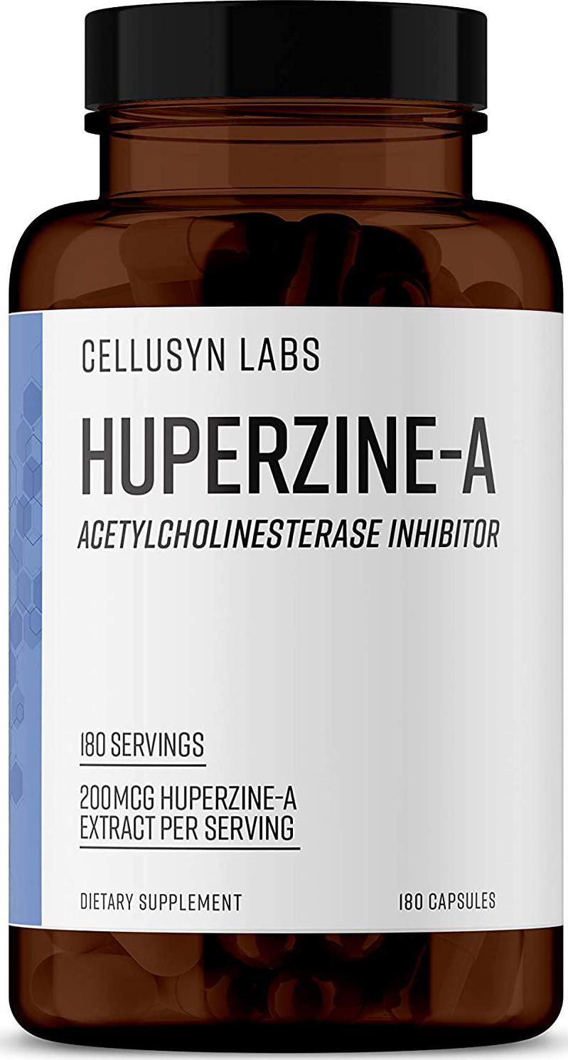 Cellusyn Labs Huperzine-A 180 Capsules - 200 MCG of Huperzine-A Extract Per Serving
