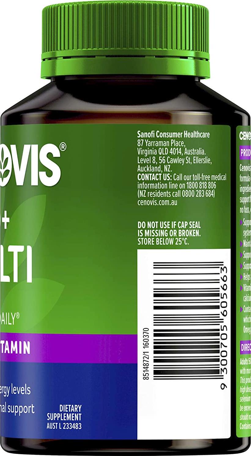 Cenovis 50+ Multi - All-in-One Multivitamin - Daily Nutritional Support for People 50 Years and Over, 50 Capsules