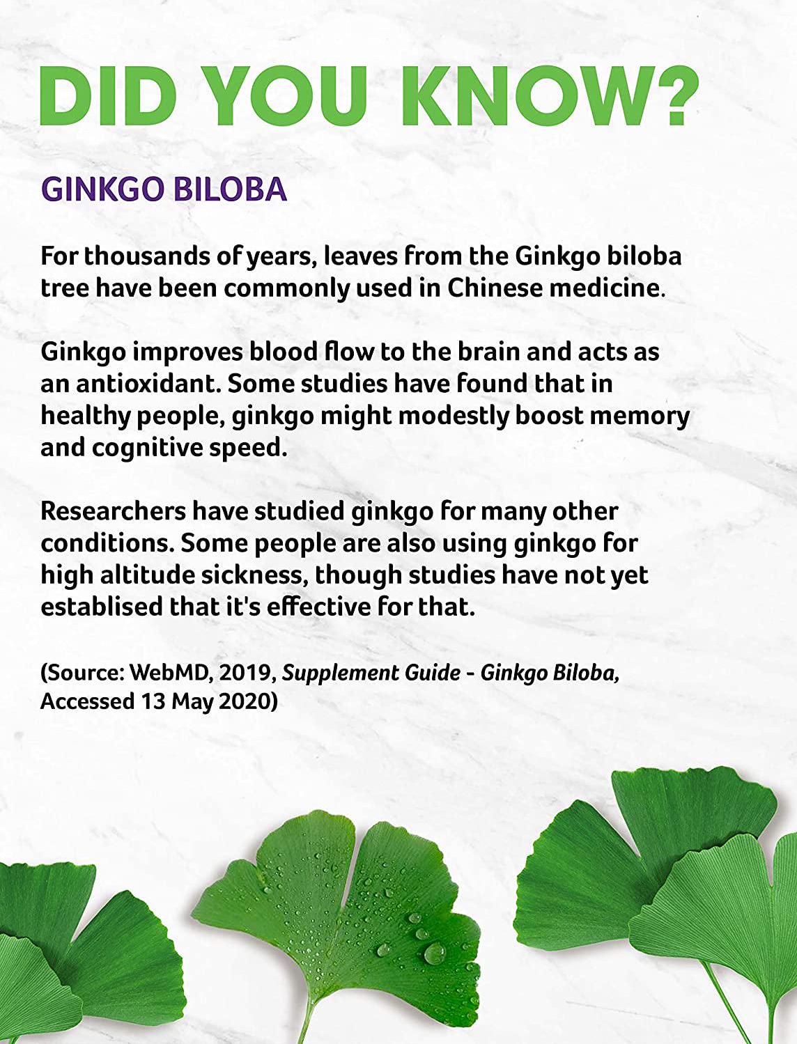 Cenovis Ginkgo Biloba 2000 - Supports Memory and Mental Recall in Adults - Assists Cognitive Function, 100 Tablets, Mostly Green (Pack of 1)