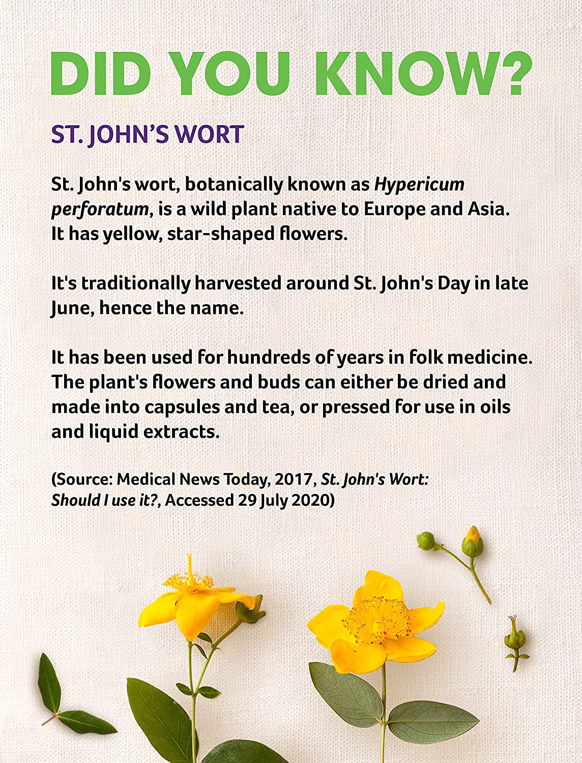 Cenovis St John s Wort - support healthy mood balance - decreases symptoms of mild anxiety, 60 Tablets