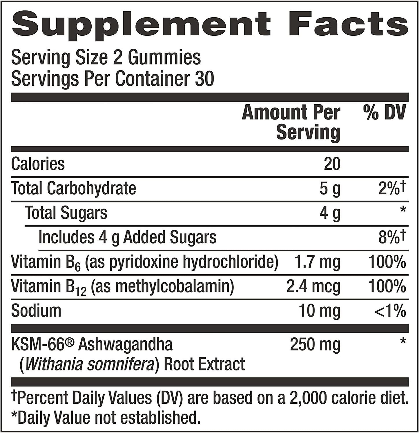 Centrum Calm and Reset, Calm Gummies with KSM-66 Ashwagandha, Vitamin B12 and Vitamin B6 - 60 Adult Gummies