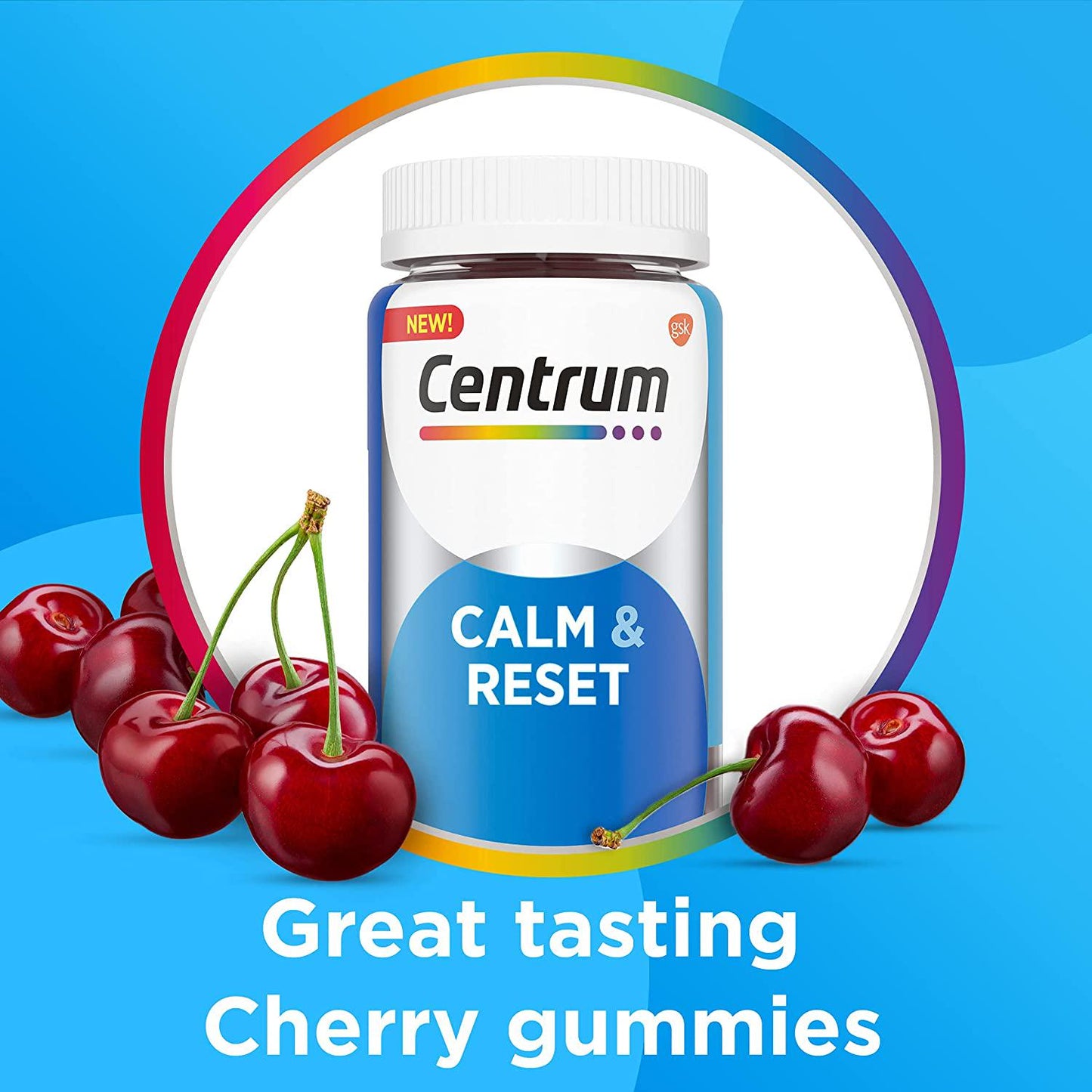 Centrum Calm and Reset, Calm Gummies with KSM-66 Ashwagandha, Vitamin B12 and Vitamin B6 - 60 Adult Gummies
