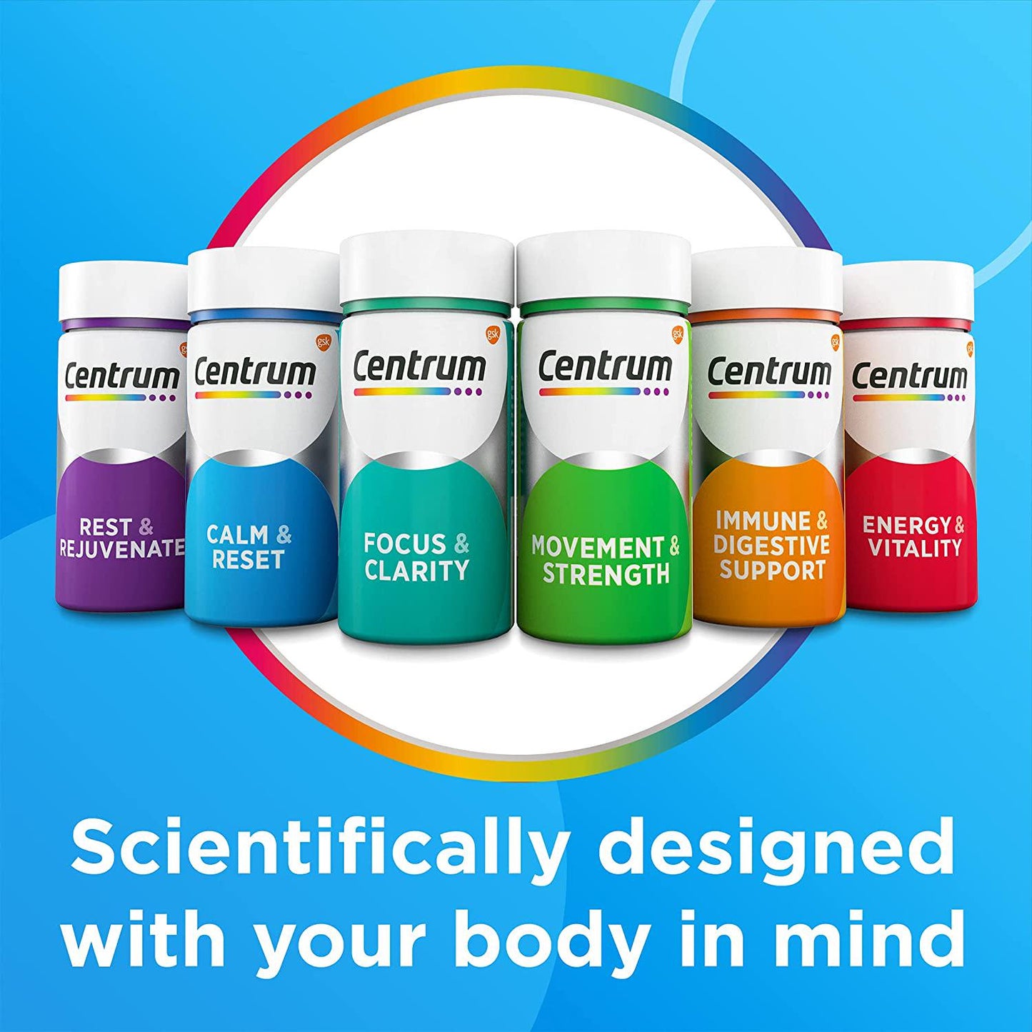 Centrum Calm and Reset, Calm Gummies with KSM-66 Ashwagandha, Vitamin B12 and Vitamin B6 - 60 Adult Gummies