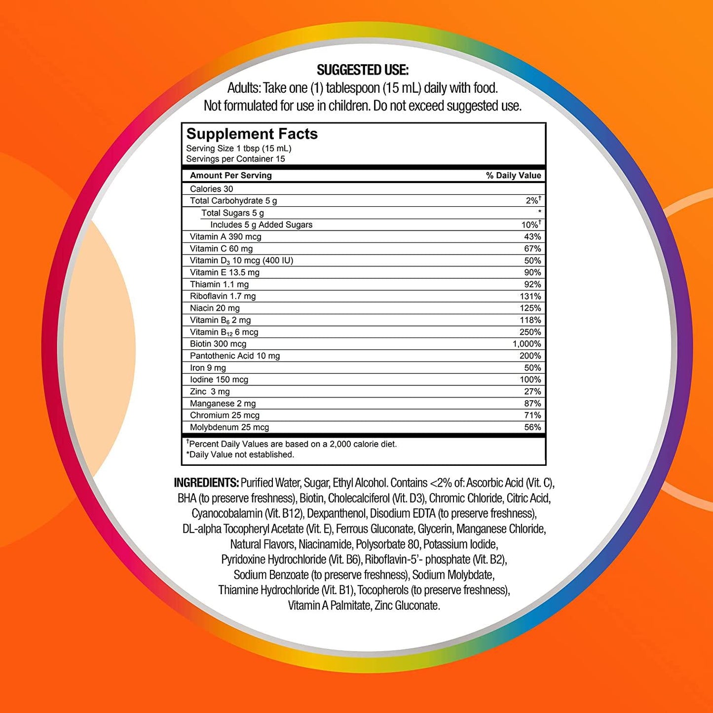 Centrum Liquid Multivitamin for Adults, Multivitamin/Multimineral Supplement with B Vitamins and Antioxidants, Citrus Flavor - 8 Fl Oz