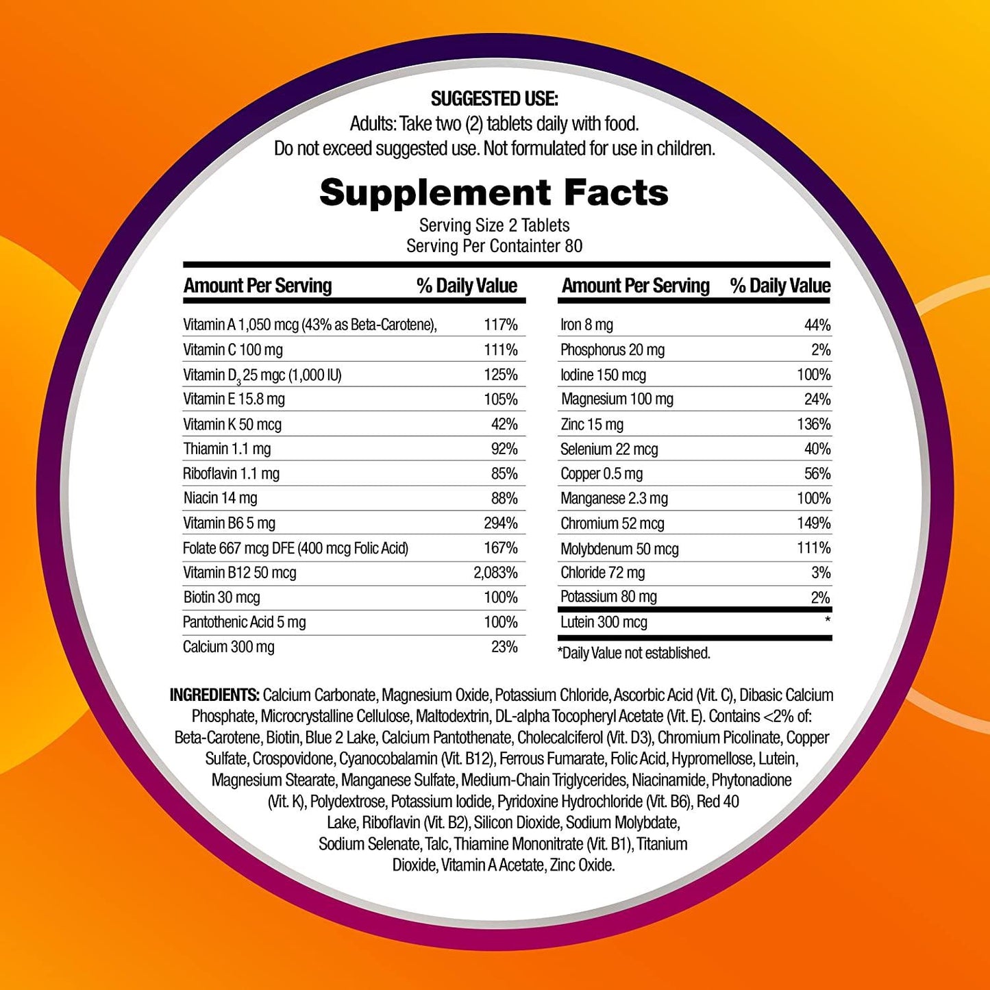 Centrum Minis Women's Daily Multivitamin for Immune Support with Zinc and Vitamin C, 280 Mini Tablets, 140 Day Supply