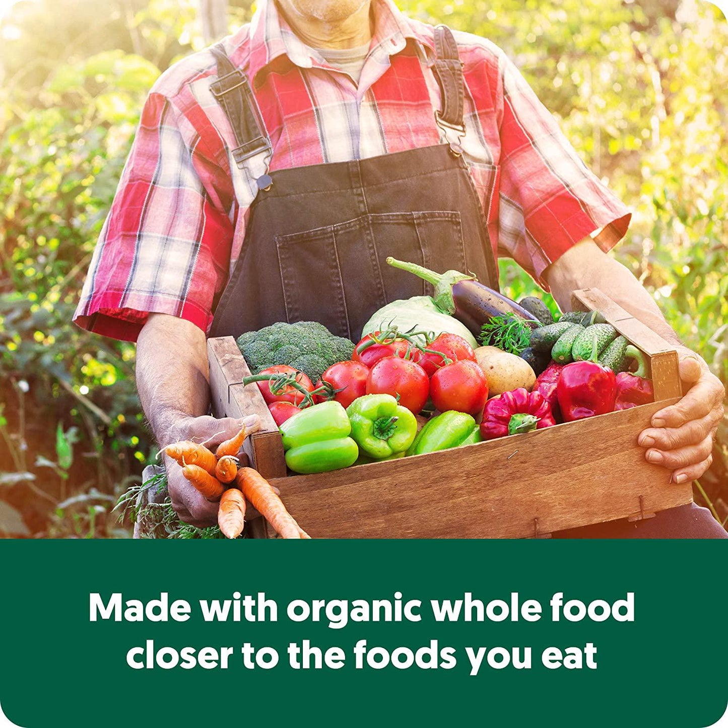 Centrum Whole Food Multivitamin for Men, Vegetarian, Gluten Free Dietary Supplement, 30 Day Supply(60 Capsules)