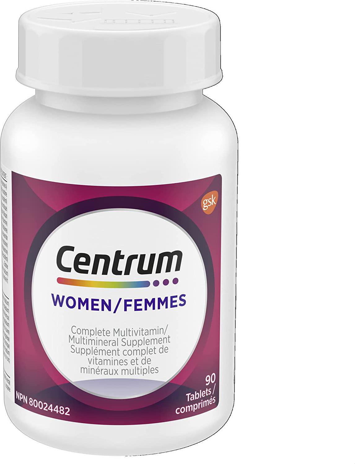 Centrum Women, Complete Multivitamin and Mineral Supplement, 90 Tablets