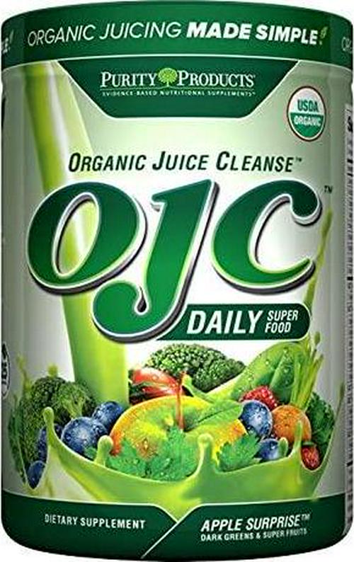 Certified Organic Juice Cleanse (OJC) - Apple Surprise by Purity Products - Promotes Vitality, Energy and Digestive Function - 25 Certified Organic Veggies + Super Fruits - 30 Day Supply - 8.46oz