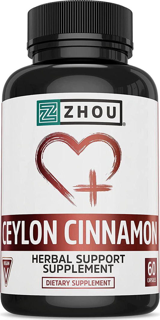 Ceylon Cinnamon Capsules - Designed to Support Blood Sugar, Heart Health and Joint Mobility - ‘ True Cinnamon ’ Native to Sri Lanka - 1200mg per serving