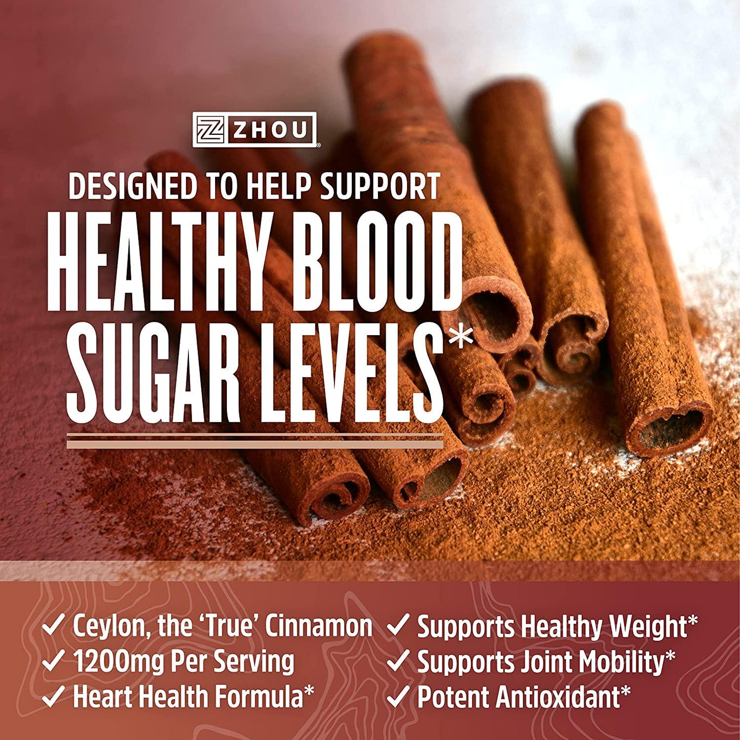 Ceylon Cinnamon Capsules - Designed to Support Blood Sugar, Heart Health and Joint Mobility - ‘ True Cinnamon ’ Native to Sri Lanka - 1200mg per serving
