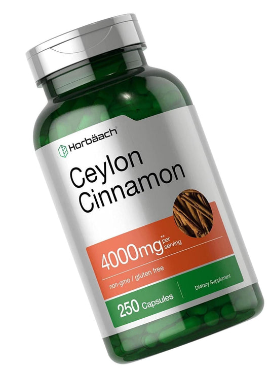 Ceylon Cinnamon Capsules 4000mg | 250 Count | High Potency | Non-GMO, Gluten Free | by Horbaach