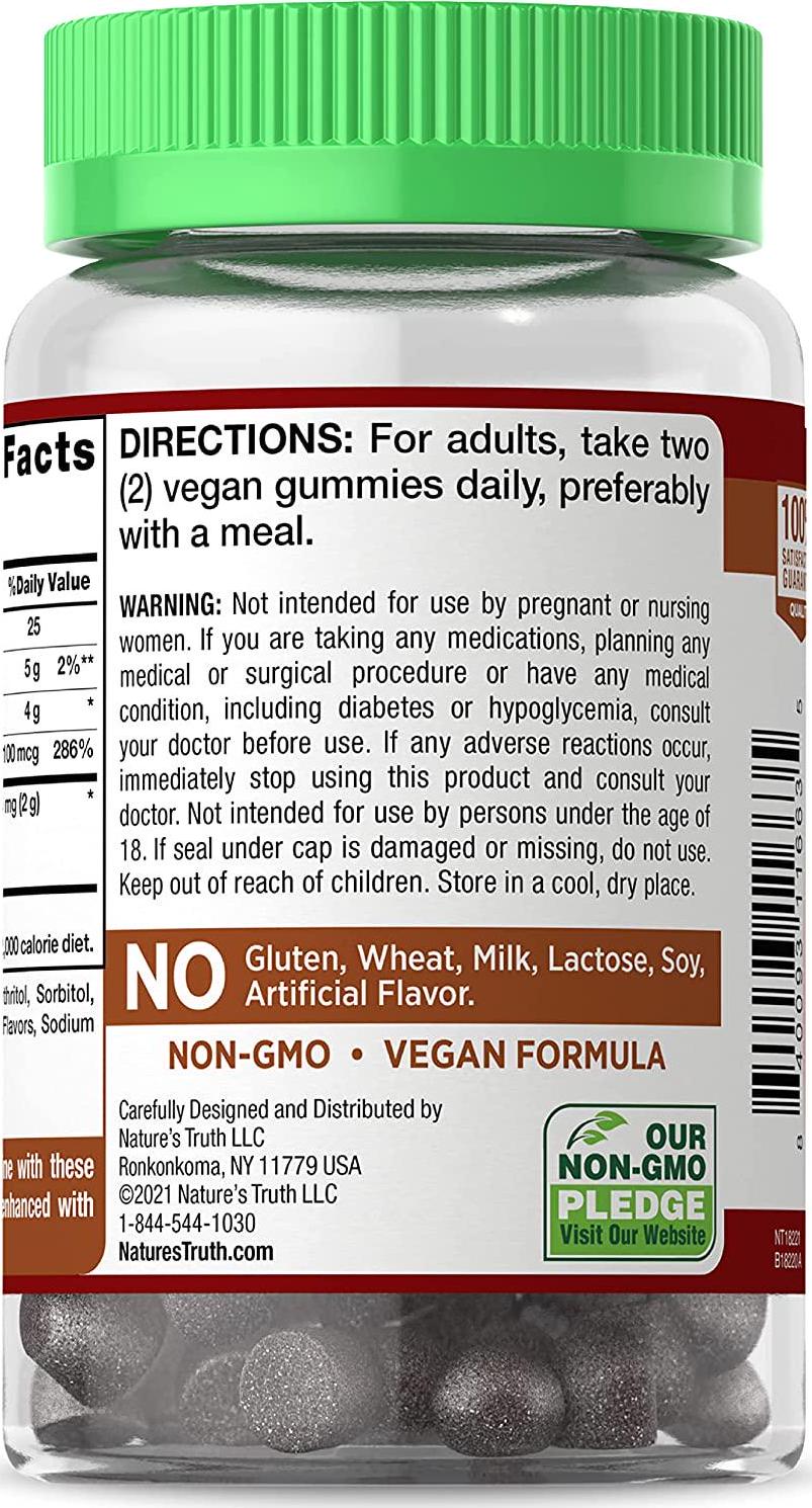 Ceylon Cinnamon Gummies | 2000mg | 60 Count | Vegan, Non-GMO and Gluten Free Supplement | Sugar Free | by Nature's Truth