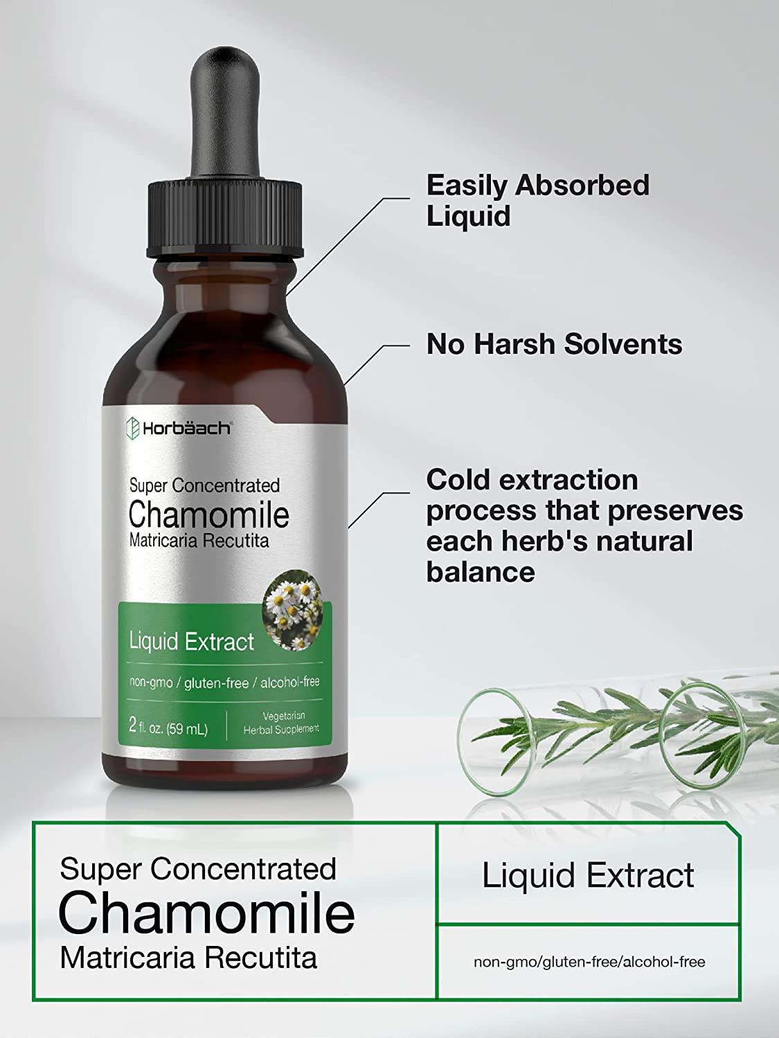 Chamomile Extract | 2 Oz | Alcohol Free | Vegetarian, Non-GMO, Gluten Free Liquid Tincture | by Horbaach