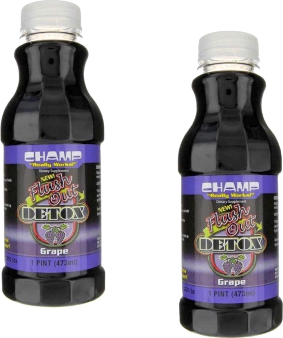 Champ Flush Out Detox Drink , Grape - 1 Pint (2 Count)